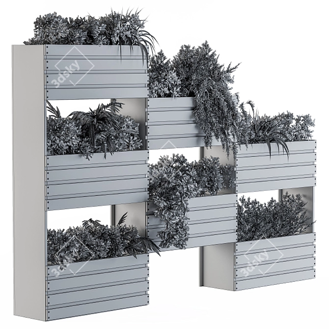 Outdoor Oasis Planter Box Set 3D model image 3