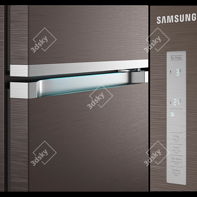 Samsung RB7000 RB41R7847DX 595х650х2016 - Sleek and Spacious Refrigerator 3D model image 6