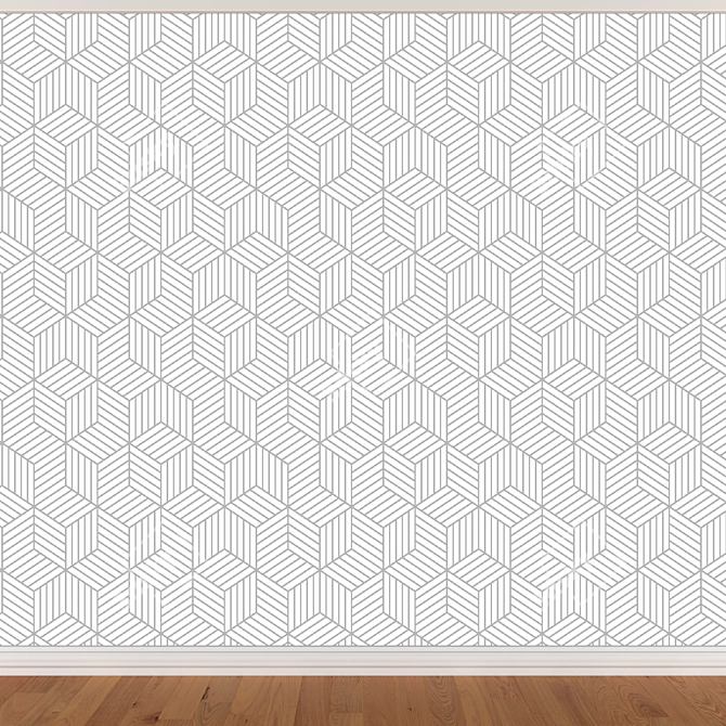 Seamless Wallpaper Set - 3 Colors 3D model image 2