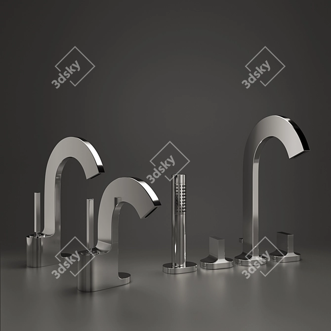 Cut Collection: Luxury Italian Taps 3D model image 1