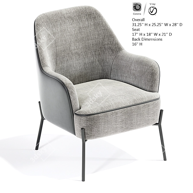 Malaysia Dream Armchair: Vray & Corona 3D Model 3D model image 2