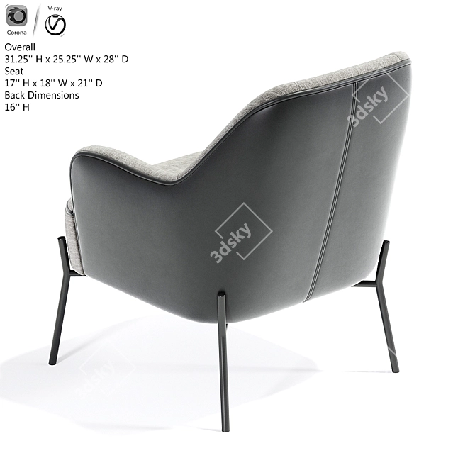 Malaysia Dream Armchair: Vray & Corona 3D Model 3D model image 3