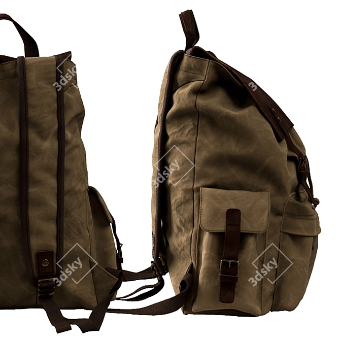 Canvas H-ANDYBAG: Stylish & Spacious 3D model image 3