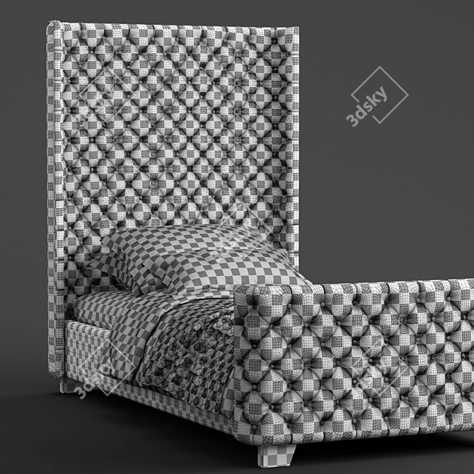 4-in-1 Single Bed: Versatile & Stylish 3D model image 4