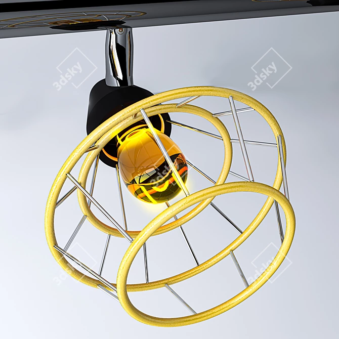 Sleek Crystal Pendant Light 3D model image 3