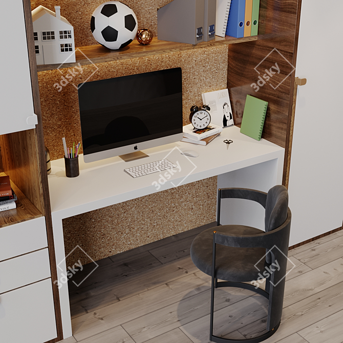 Title: Modern Inspired Workplace Zone 3D model image 2