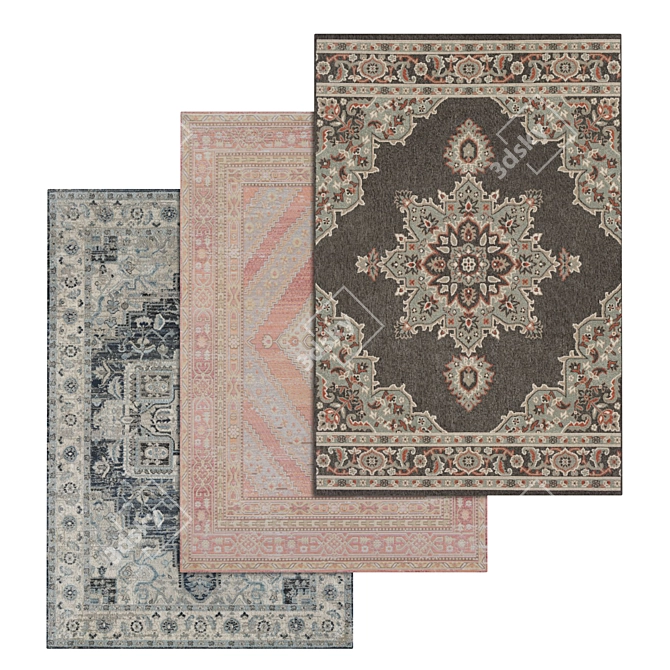 High-Quality Carpet Set 3D model image 1