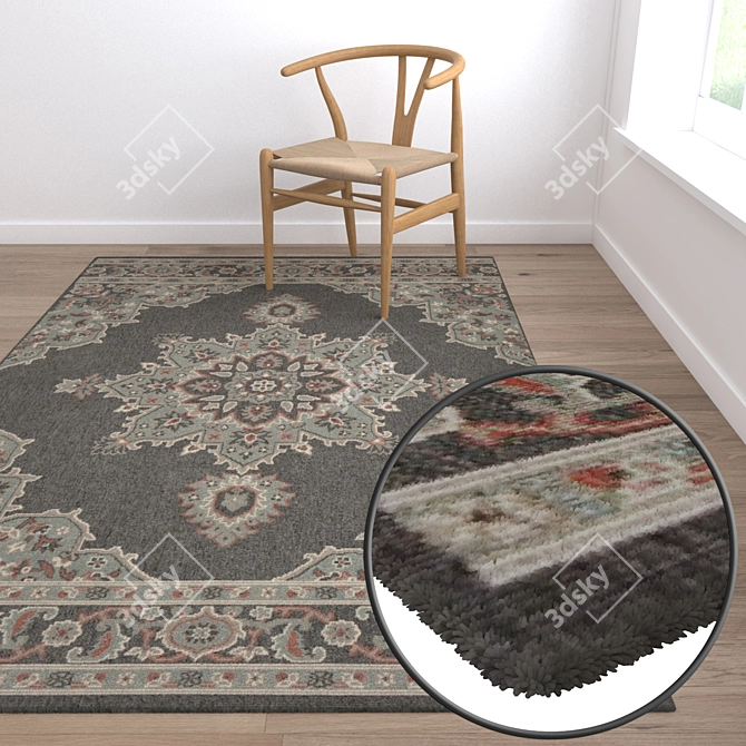 High-Quality Carpet Set 3D model image 5