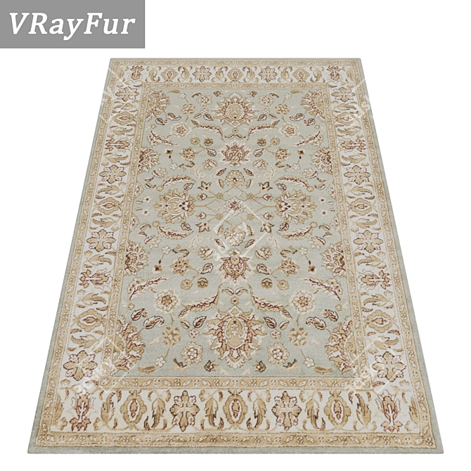 Title: Luxury Carpet Set | High-Quality Textures 3D model image 2