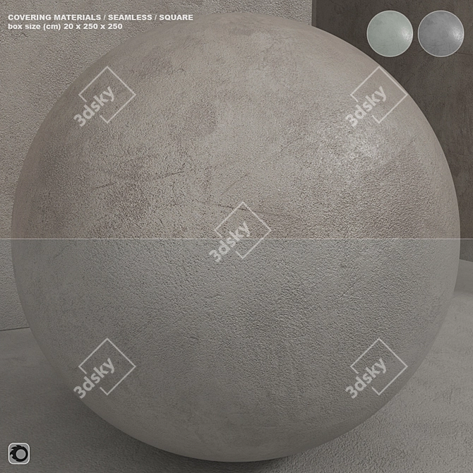 Seamless Concrete Plaster Set 3D model image 1