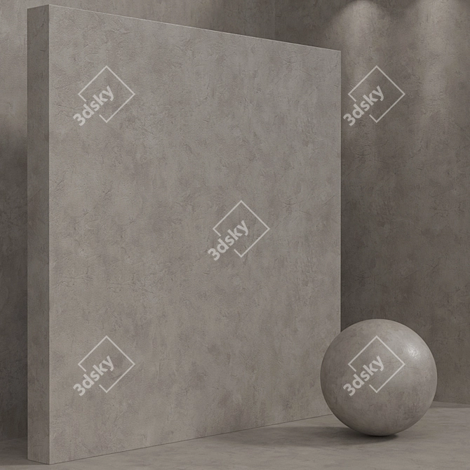 Seamless Concrete Plaster Set 3D model image 2