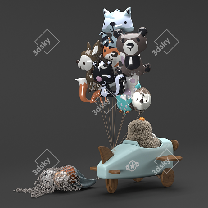 Virtual Baby Toy Set 3D model image 3