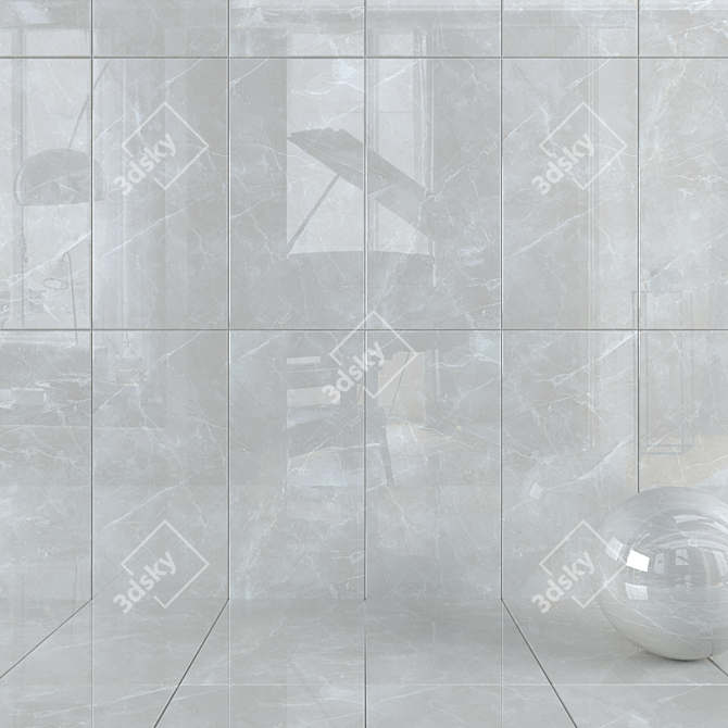 Maison Bone Wall Tiles: HD Multi-Texture Design 3D model image 1