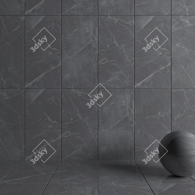 Maison Gray Wall Tiles: Multi-Texture, 60x120cm, Corona Render 3D model image 3