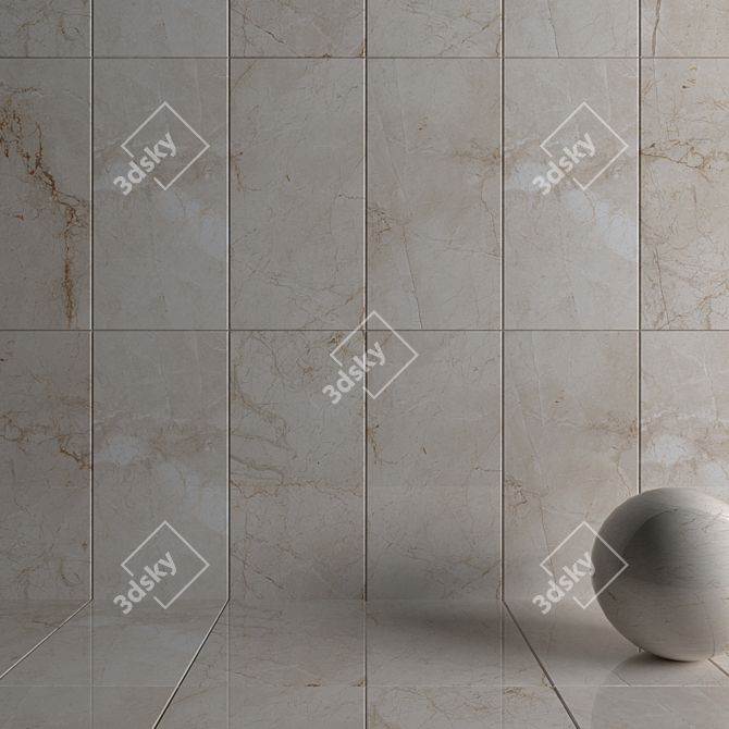 Quest Ivory Wall Tiles - Set of 2 3D model image 3