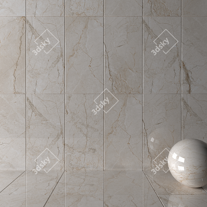 Quest Ivory Wall Tiles - Set of 3 3D model image 2