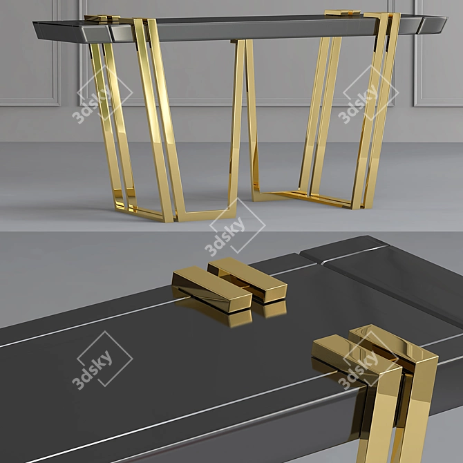 Title: Contemporary Chest of Drawers Set 3D model image 1