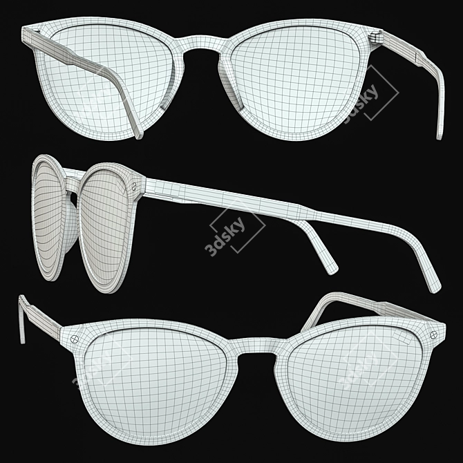 Stylish Shades: 145mm x 140mm 3D model image 3