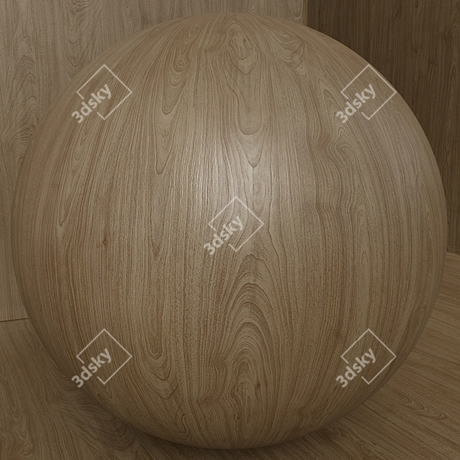 Seamless Birch Wood Set 98 3D model image 2