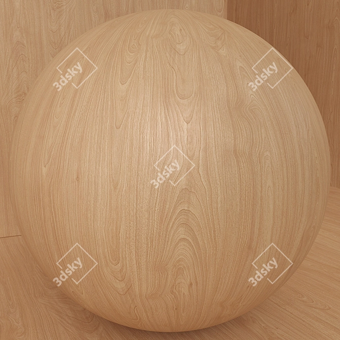 Seamless Birch Wood Set 98 3D model image 4