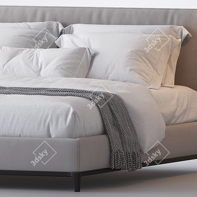 Minimalist Andersen Bed by Minotti 3D model image 3