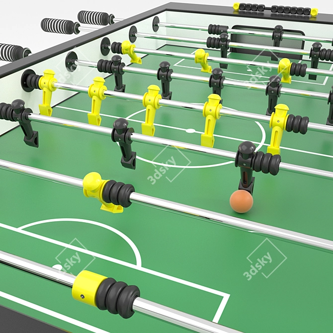 Classic Tabletop Foosball Game 3D model image 2