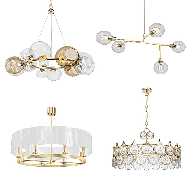 Modern Chandelier Collection 3D model image 1