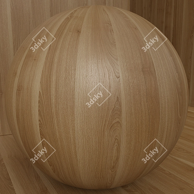 Seamless Birch Wood Set 3D model image 2