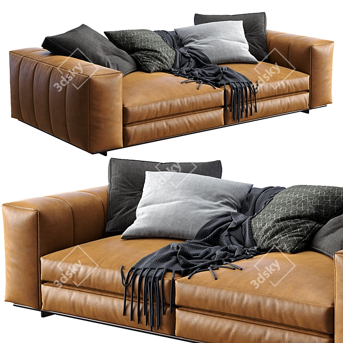 Elegant Minotti Freeman Sofa 3D model image 1