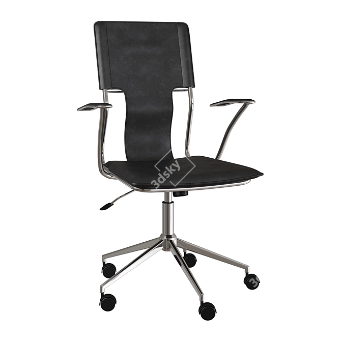 Elegant and Compact Locke Desk Chair 3D model image 1