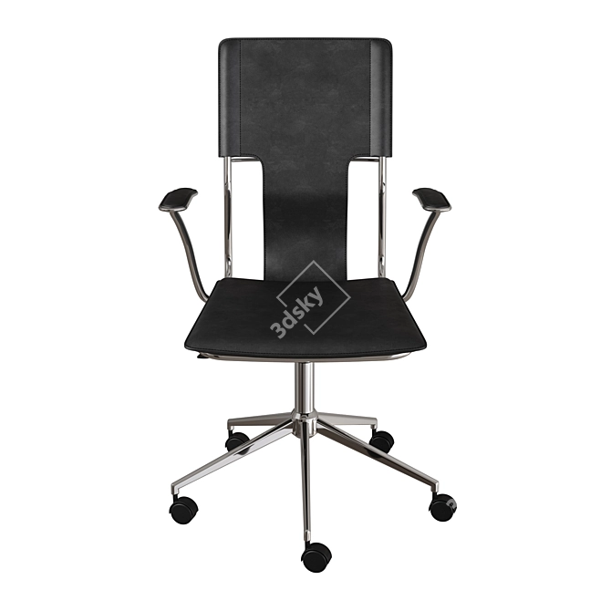 Elegant and Compact Locke Desk Chair 3D model image 2