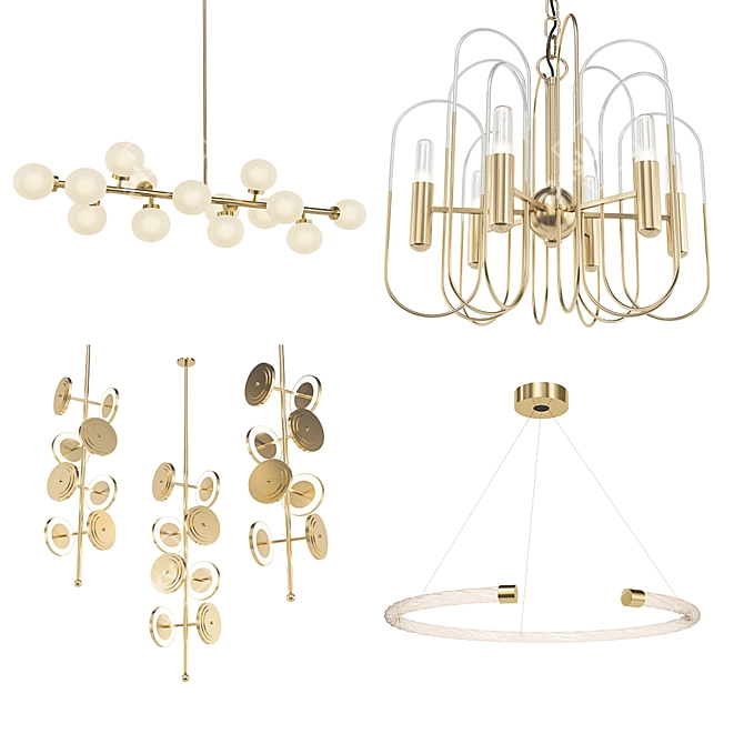 Modern Chandelier Collection 3D model image 1