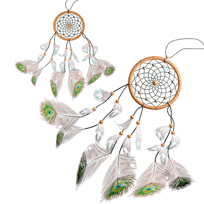 Dreamcatcher Decoration 3D model image 2