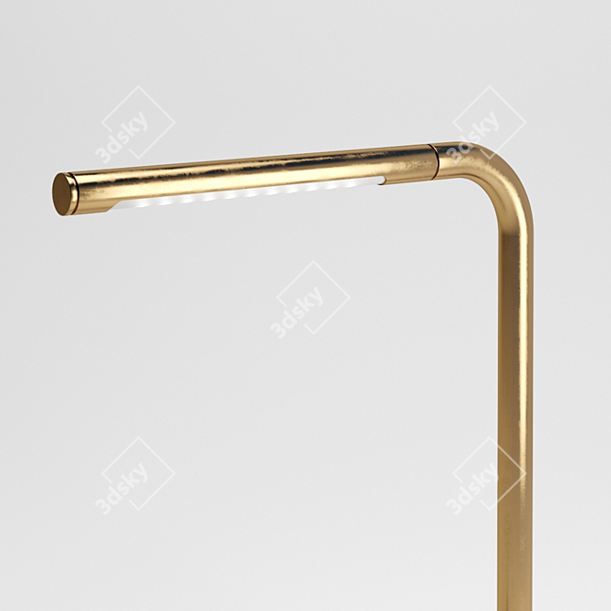 Title: Industrial Pipe Table Lamp 3D model image 3