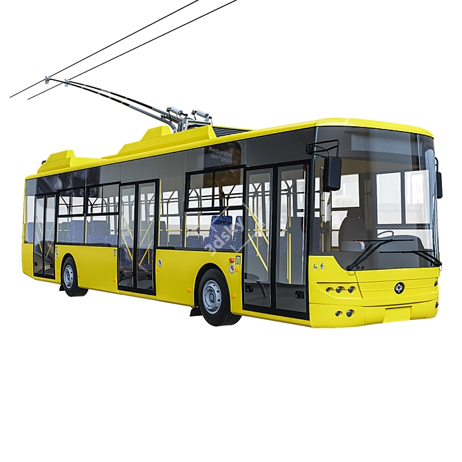 Customizable Trolleybus: Personalize Your Ride! 3D model image 1