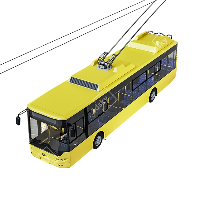 Customizable Trolleybus: Personalize Your Ride! 3D model image 2