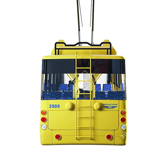 Customizable Trolleybus: Personalize Your Ride! 3D model image 3