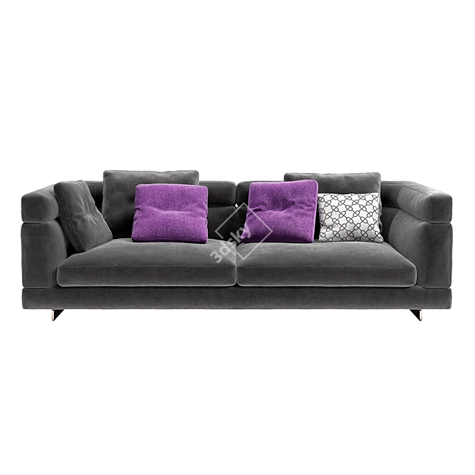 Minotti Alexander High-Quality Sofa 3D model image 2