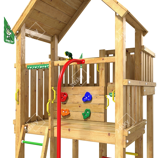 Ultimate Jungle Gym with Fireman's Pole 3D model image 3