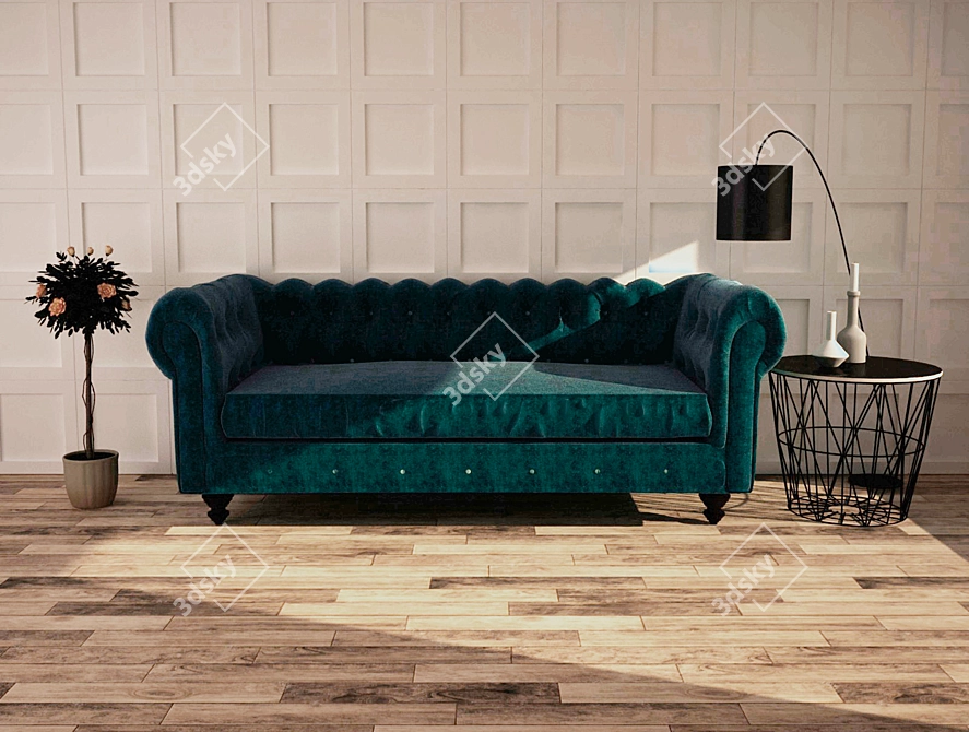 Archive Sofa with Textures 3D model image 3