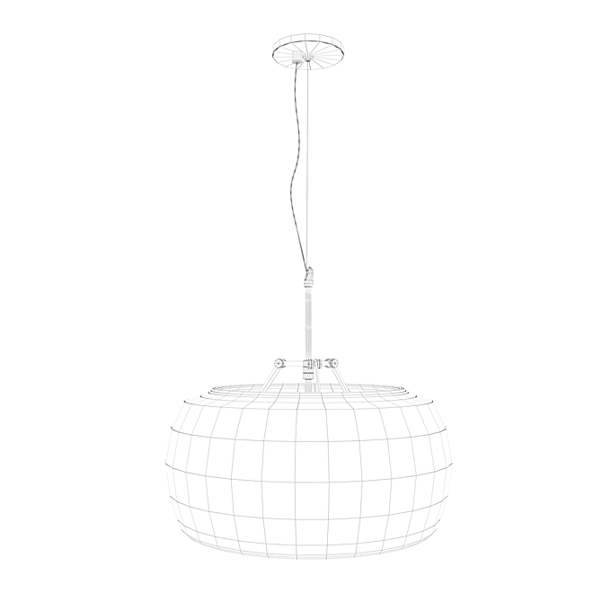 Elegant Glass Pendant Chandelier 3D model image 3