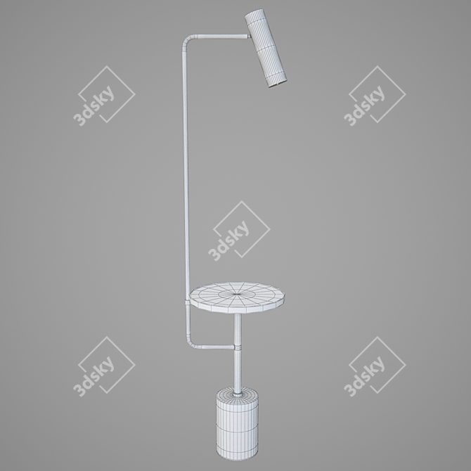 Elegant Talsi Plate Floor Lamp 3D model image 2