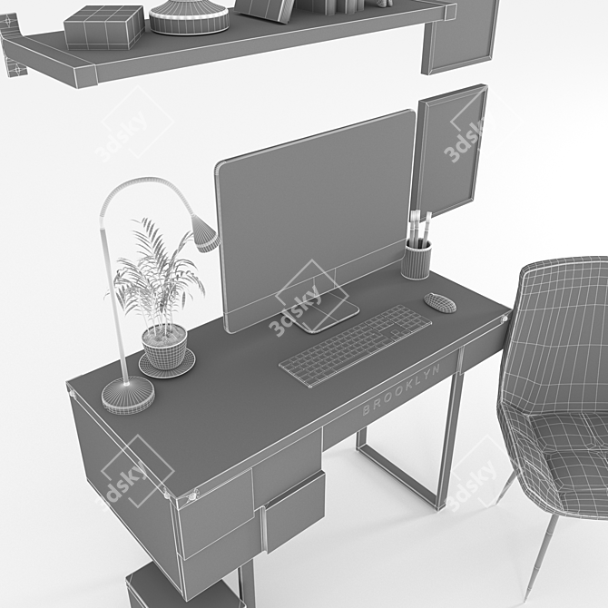 Amalia Brooklyn Office Set 3D model image 4