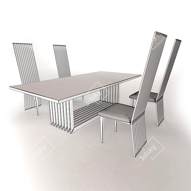 Art Punk 23 Table Set 3D model image 4