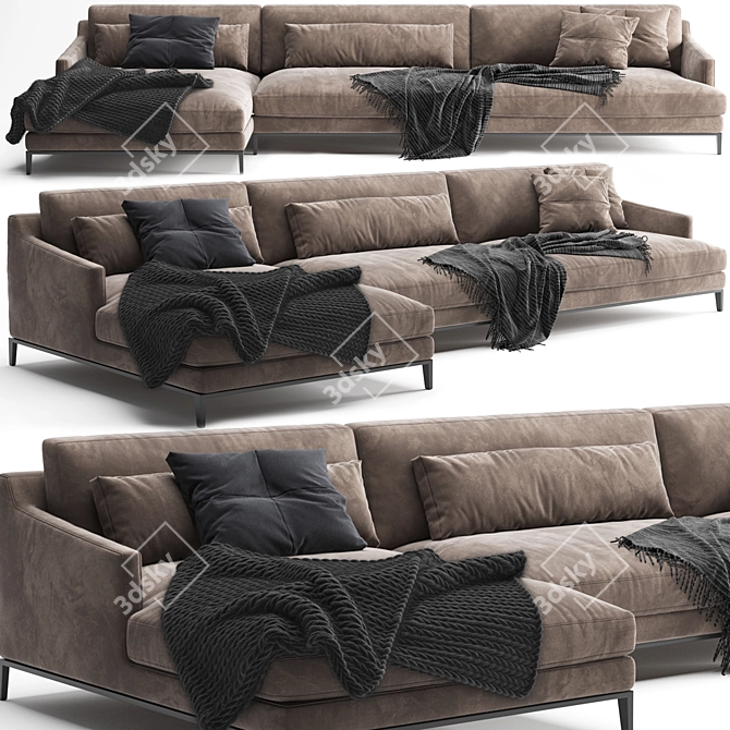 Modern Poliform Bellport Sofa 3D model image 1