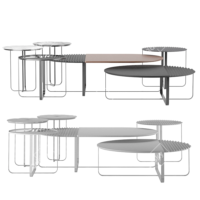 Saccaro Indoor Table: Elegant & Functional 3D model image 2