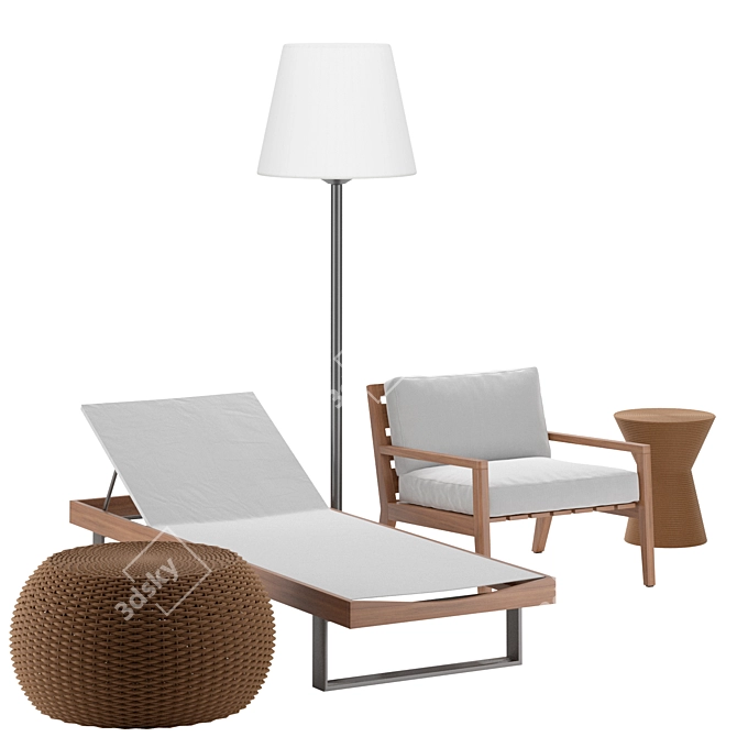 All-Weather Outdoor Set 3D model image 2