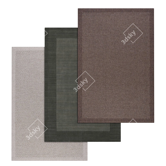 Title: Versatile Carpets Set 3D model image 1