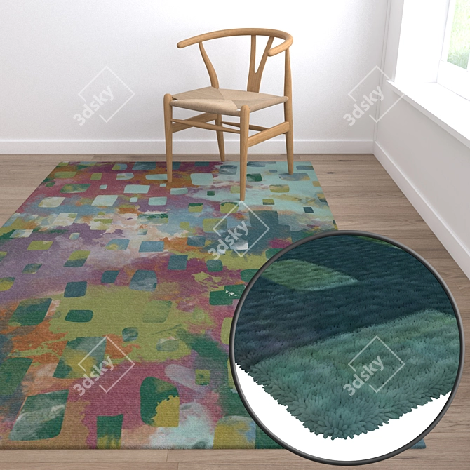 Luxury Carpets Set: High-Quality Textures! 3D model image 5