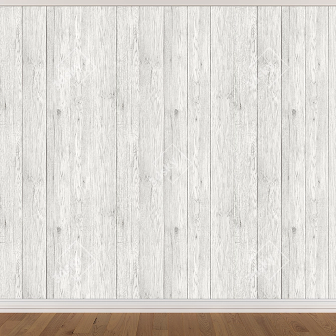 Seamless Wallpaper Set in 3 Colors 3D model image 2